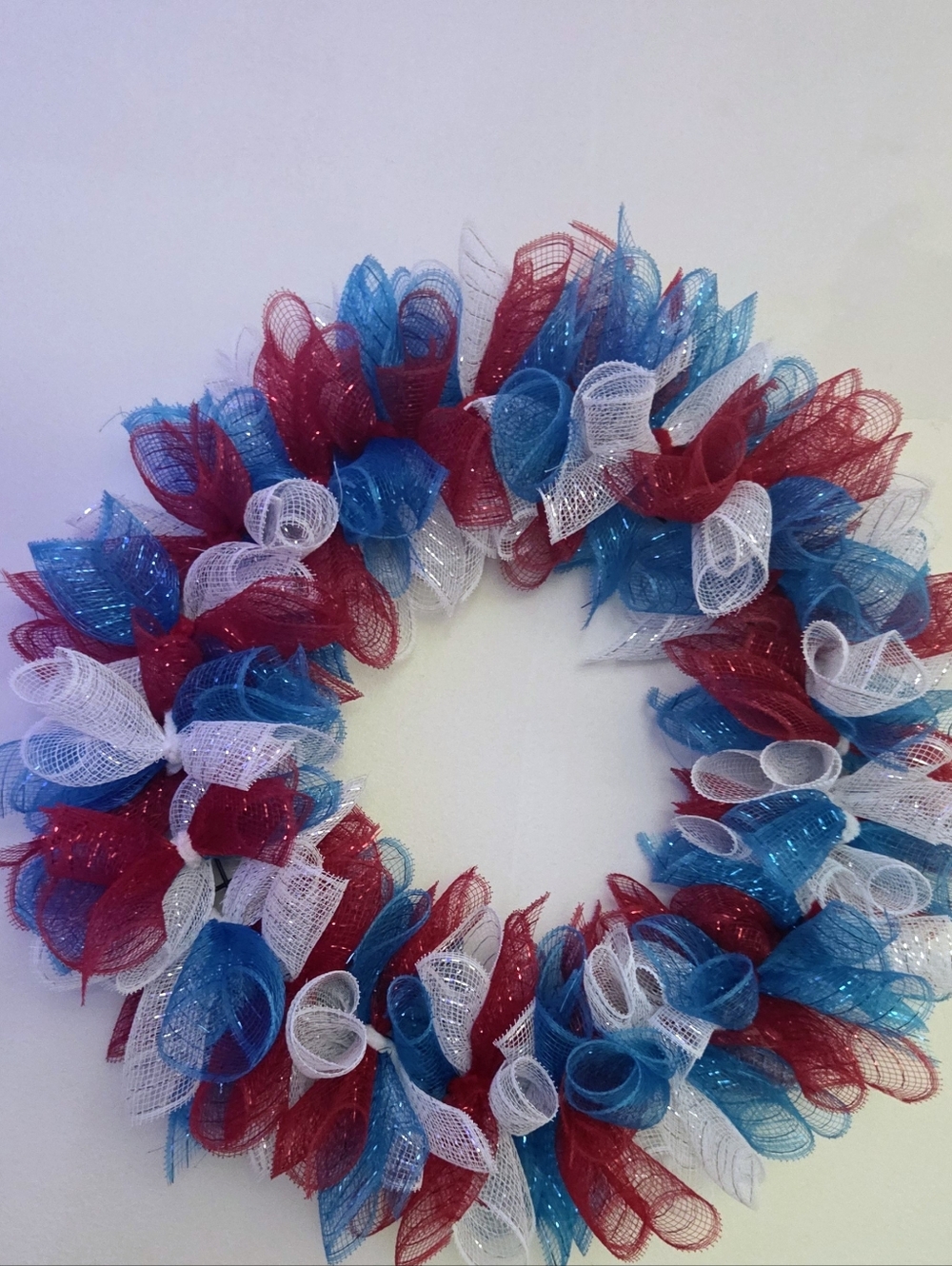 Patriotic Red, White & Blue Decorative Wreath